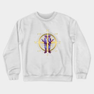 Compass in Duel Crewneck Sweatshirt